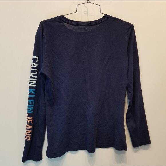 Calvin Klein Jeans Blue Long Sleeve T-Shirt Size S - Picture 4 of 5